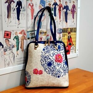 Floral Canvas Knapsack/Purse